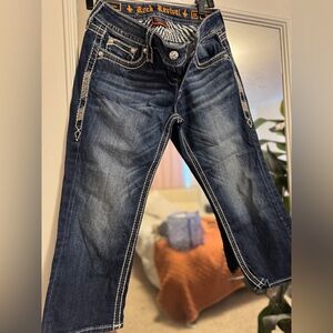 Rock Revival Blue Celine capri Denim Jeans